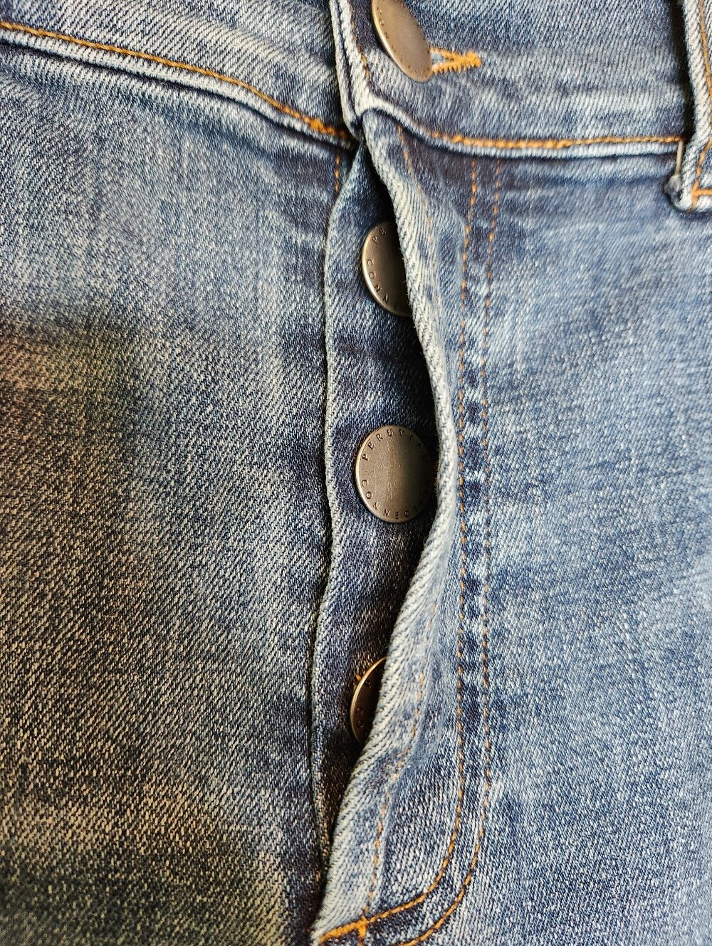 Peruvian Connection Cimarron Jean Button Fly Blue Size US 6 - Picture 4 of 7